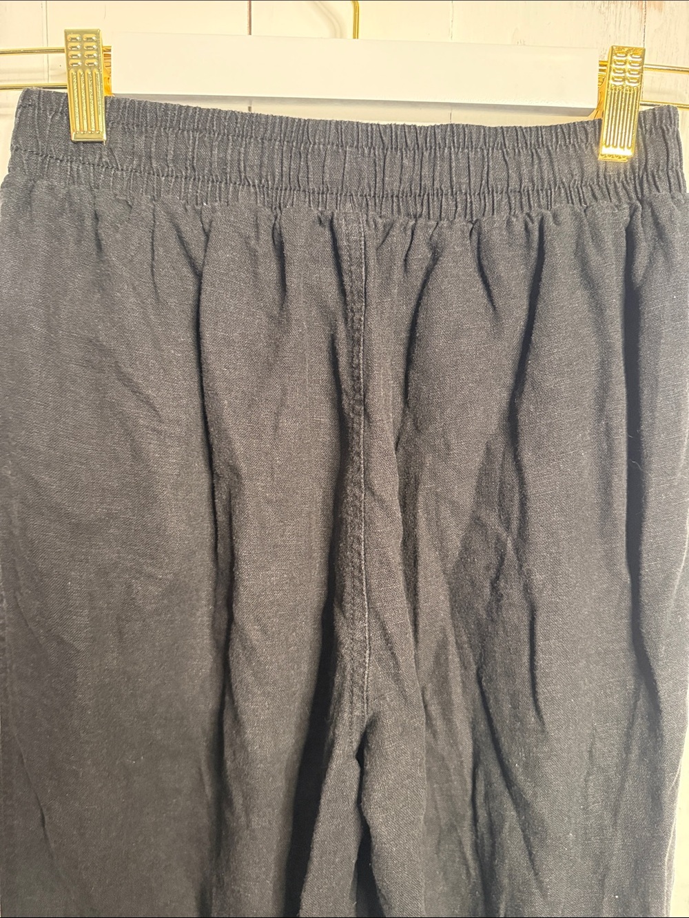 Briggs New York Black Wide-Leg Drawstring Pants - Picture 11 of 13